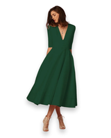 Damen Elegantes Festliches Kleid | Ärmellos Maxi – Grün
