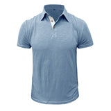 Herren - Poloshirt - Weiche Baumwollmischung - Stilvolle Freizeitkleidung – Blau