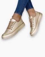 Damen Bequeme Sneakers | Unterstützendes Design – Gold