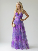 Isel | Soft Wrap Maxikleid – Lila