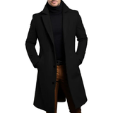 Langer Herren Wintermantel | Wärmend – Schwarz