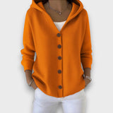 Dariane – Strickjacke mit Knopfleiste – Orange