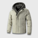 Bastian | Kuschelige Polarjacke mit Kapuze – Beige