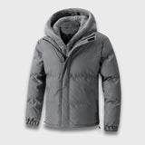 Bastian | Kuschelige Polarjacke mit Kapuze – Grau