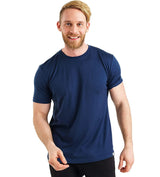 Herren Kurzarm Rundhals Einfach T-Shirt – Blau