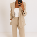 Melanie | Zweiteiliger Damenanzug – Beige