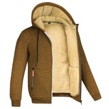 TOMMY - Kapuzenpullover mit Reißverschluss aus Fleece – Braun