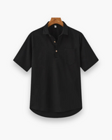 Herren Lässiges Polo Shirt | Bequemes Poloshirt – Schwarz
