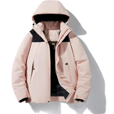 Skijacke mit Kapuze und Taschen | Winterjacke – Rosa