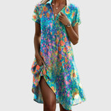 Rynissa - elegantes Midikleid – Mehrfarbig
