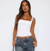 CLARA | ÄRMELLOSES TOP – Weiß