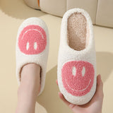 Unisex Lächeln-Muster Pantoffel | Warm und Weich – Rosa