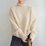 Karley | Weicher Rollkragenpullover aus Strick – Beige