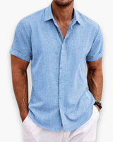 Herren Versteckt Knopf Polo | Klassisch – Hellblau