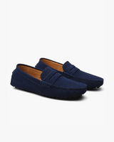 Matthew | Old Money Slip on Herren Wildleder Mokassin – Marineblau