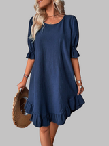 Elena | Elegantes Sommerkleid – Blau