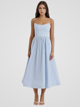 ELARA BLOOM MIDIKLEID – Hellblau