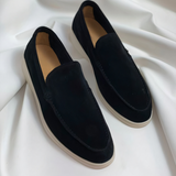Gio - Vintage Leder Herren Slipper – Schwarz