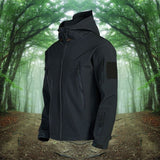 Herren Outdoor Jacke | wasserdichte Ausführung mit gerader Form – Schwarz