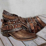 Damen Stiefeletten Cowboystiefel | Spitz – Braun