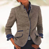 Dinna – Blazer aus hochwertiger Wolle – Hellbraun