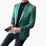 Taillierter Blazer - Modern Fit Herren Sakko für Events – Grün