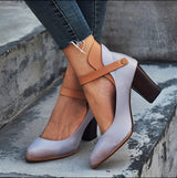 Irene - Stilvolle Sandalen mit klobigem Absatz für Damen – Grau