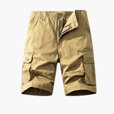 Herren Baumwoll Cargo Shorts mit Taschen für den Sommer – Khaki
