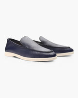 Logan | Vintage Old Money Herren Cowhide Leder Loafer – Marineblau