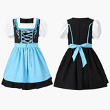 Besticktes Dirndl kleid für Mädchen - Oktoberfest 2025 – Blau