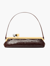 Luxuriöse vegane Clutch aus pflanzlichem Leder – Le Petit – Braun