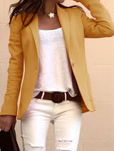 Leonie - Lässiger, eleganter Slim-Fit-Blazer für Damen – Gelb