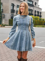 Brielle - Mini-Kleid für Damen – Blau