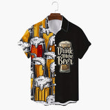 Biermotiv Hemd für Herren - Oktoberfest 2025 – Schwarz