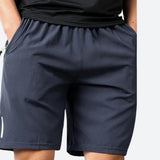 Herren Sommer Shorts aus Ice Silk mit Reißverschlusstaschen – Grau