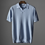 Kujtim - Kurzärmeliges Polohemd – Blau