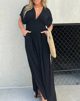 Barbara - Elegantes Maxikleid – Schwarz (Fast ausverkauft)