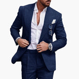 Zweiteiliger Business Anzug für Herren – Marineblau