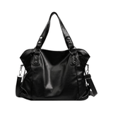 Elegante Tote Bag aus Kunstleder – Schwarz
