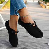 Marjorie - Komfortable Schuhe mit rundem Zehenbereich – Schwarz