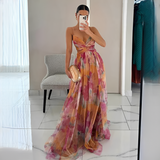 Lucinda - Elegantes und fließendes Maxikleid – Rot