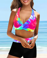 Maja - Neckholder-Kreuz-Bikini-Set – Rosa