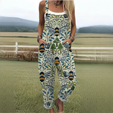 Zerva - Eleganter Bedruckter Overall – Grün