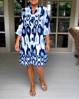 Faiza - Chic und legeres Minikleid – Blau