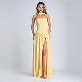 Zadie - Schickes Tube-Top-Kleid – Gelb