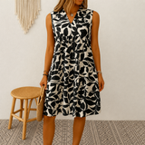 Haidie - Schickes ärmelloses Mini-Kleid – Schwarz