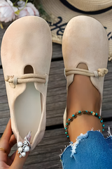 Naida - Stilvolle Schuhe mit runder Spitze – Beige