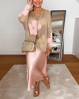 Alwena - Leichte Bluse mit Blumenmotiv – Rosa