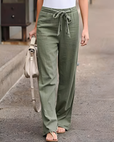 Saniyah - Hose mit elastischem Bund und Zugband – Grün
