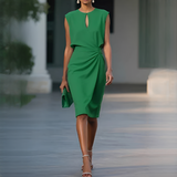Mirabel - Elegantes, schickes ärmelloses Kleid – Grün